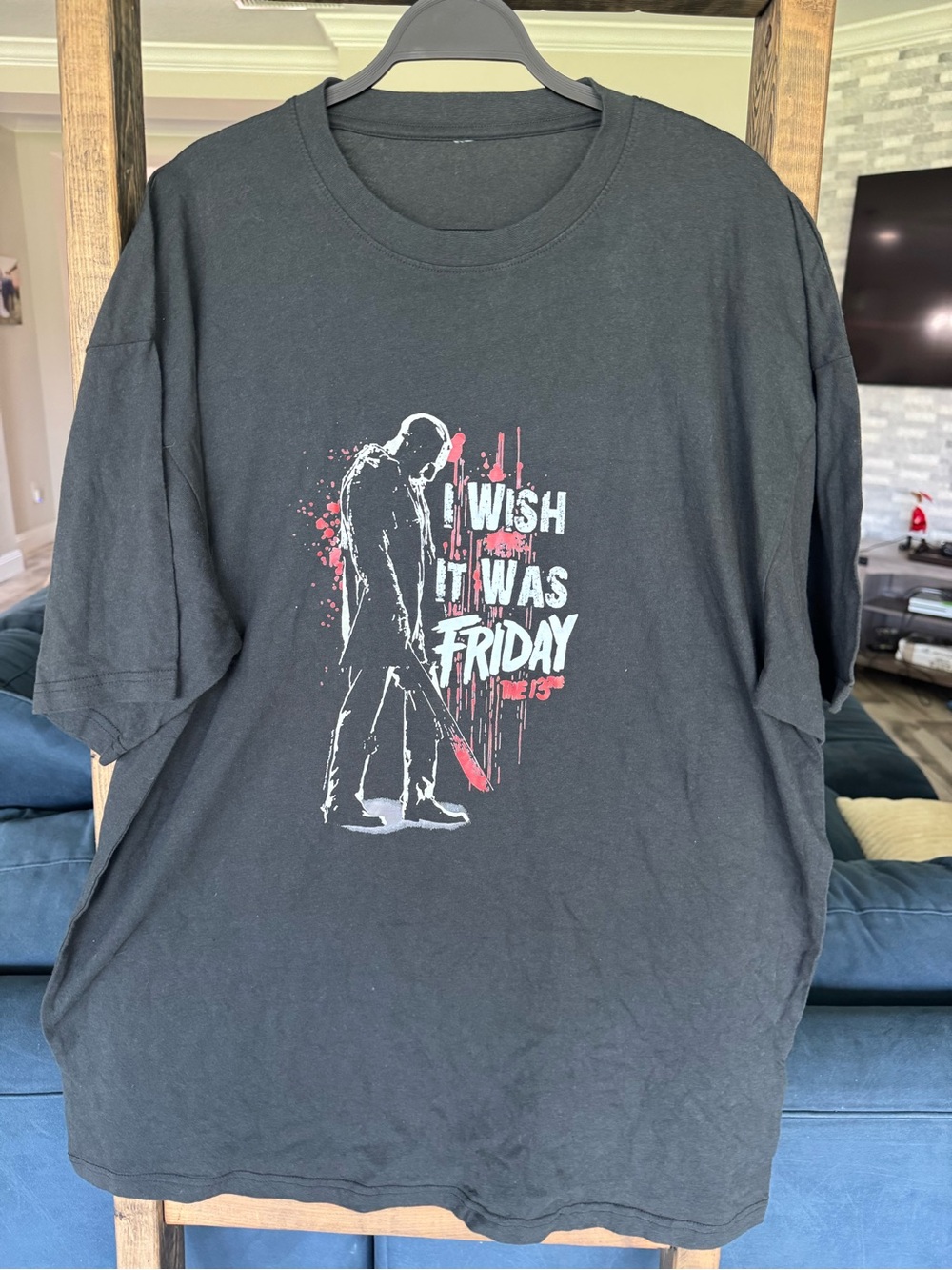 Graphic 'I Wish It Was Friday' Black Men's Short Sleeve Tee